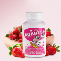 Milk Bobbles 学生成人 高钙牛奶片 咀嚼片 草莓味 180片 休闲时刻的最佳选择