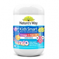 Nature's Way 儿童3种混合口味鱼油 180粒 提高孩子的记忆力学习能力 促进大脑的发育