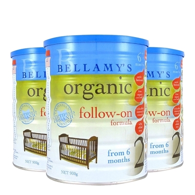 BELLAMY'S ORGANIC 贝拉米有机婴儿奶粉2段 900g 3罐